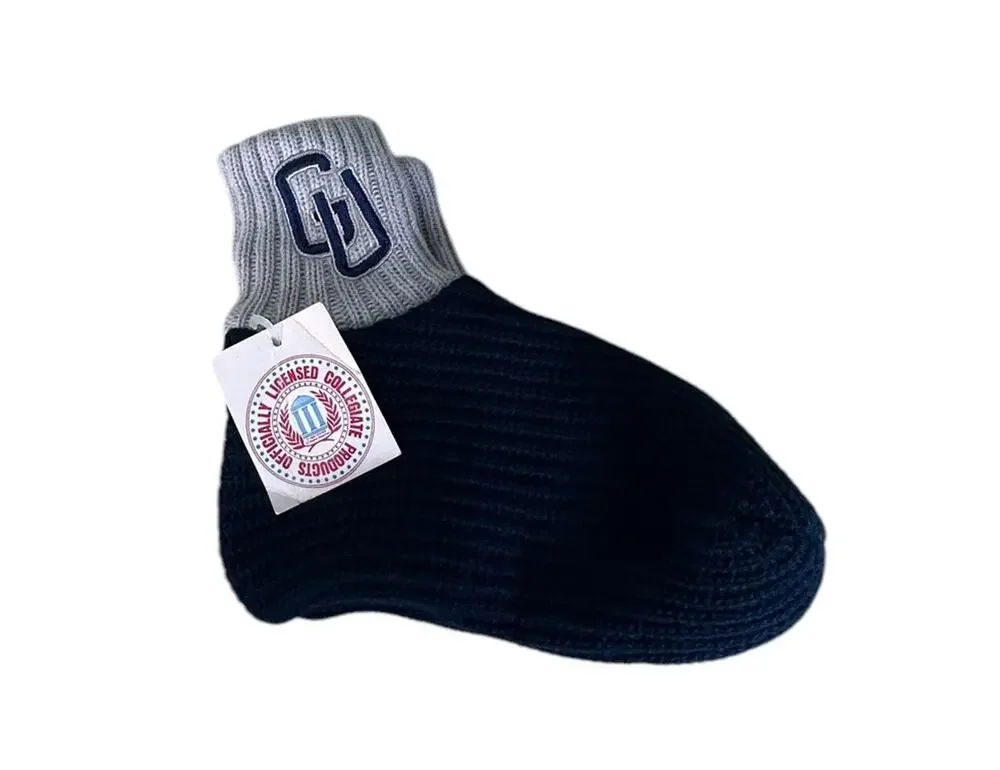 Vintage Collegiate GU Acrylic Knit Bootie Socks NWT